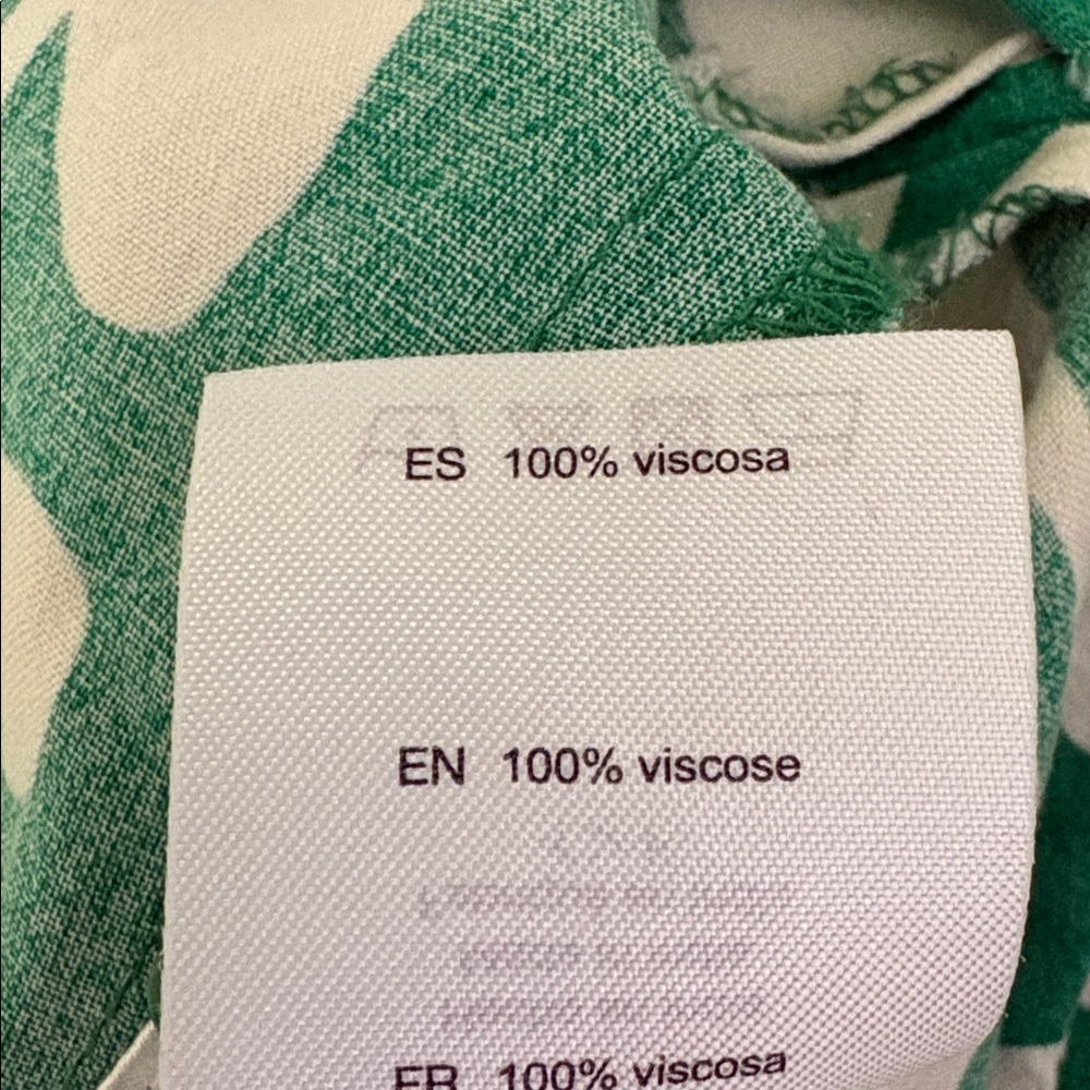 Compania Fantastica Floral Print Long Dress in Green Ivory Resort Church Size S - Picture 11 of 15